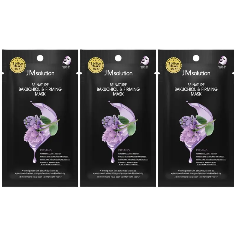 JM Solution - Be Nature Bakuchiol & Firming Mask 24ml. (Pack of 3)