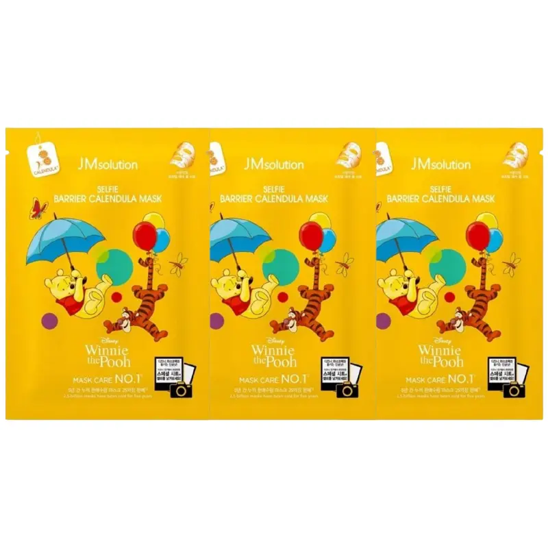 JM Solution - Selfie Barrier Calendula Mask (Pack of 3)