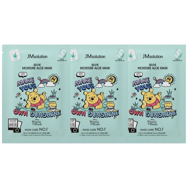 JM Solution - Selfie Moisture Aloe Mask (Pack of 3)