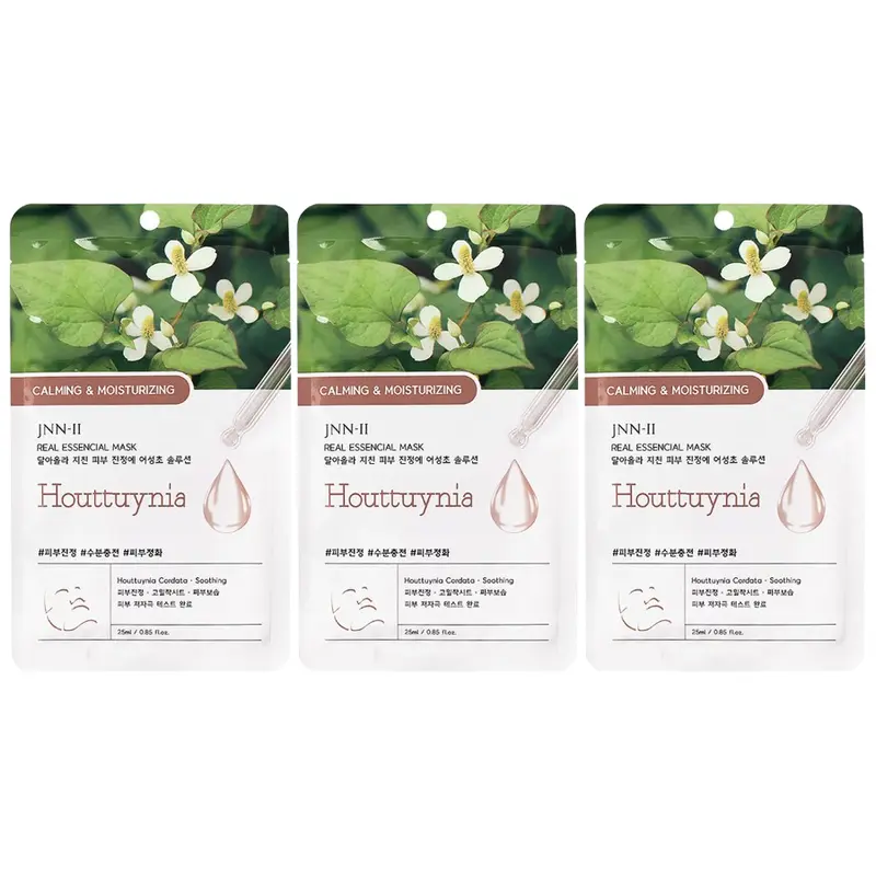 JNN-II - Houttuynia Cordata Real Essencial Mask 25ml. (Pack of 3)
