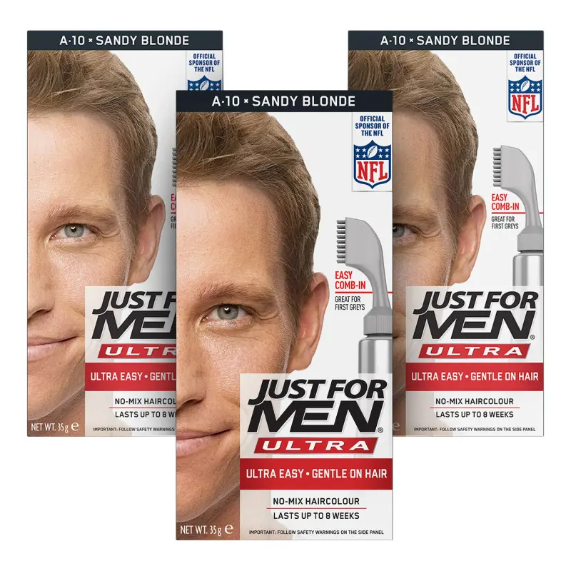 Just for Men Ultra Hair Colour Sandy Blonde 10 - Triple Pack
