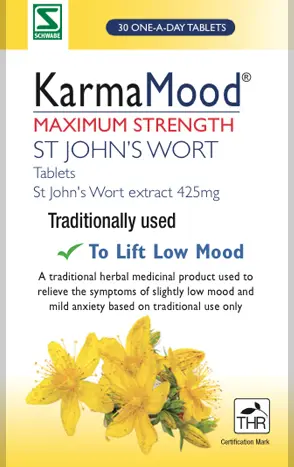KarmaMood Maximum Strength St John's Wort Tablets