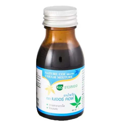 Khaolaor - Cough Syrup for Adults - Betel Leaves, Licorice Root, Tamarind Pulp 60ml.