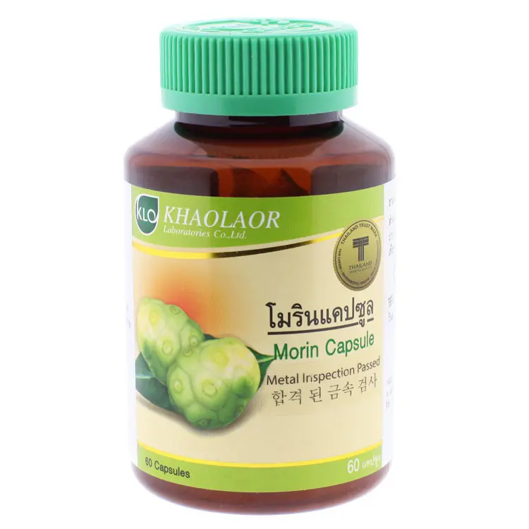 Khaolaor - Morin Capsulem, Spray Dried Morinda Citrifolia Extract Powder, Equivalent and Raw Noni (60 capsules)
