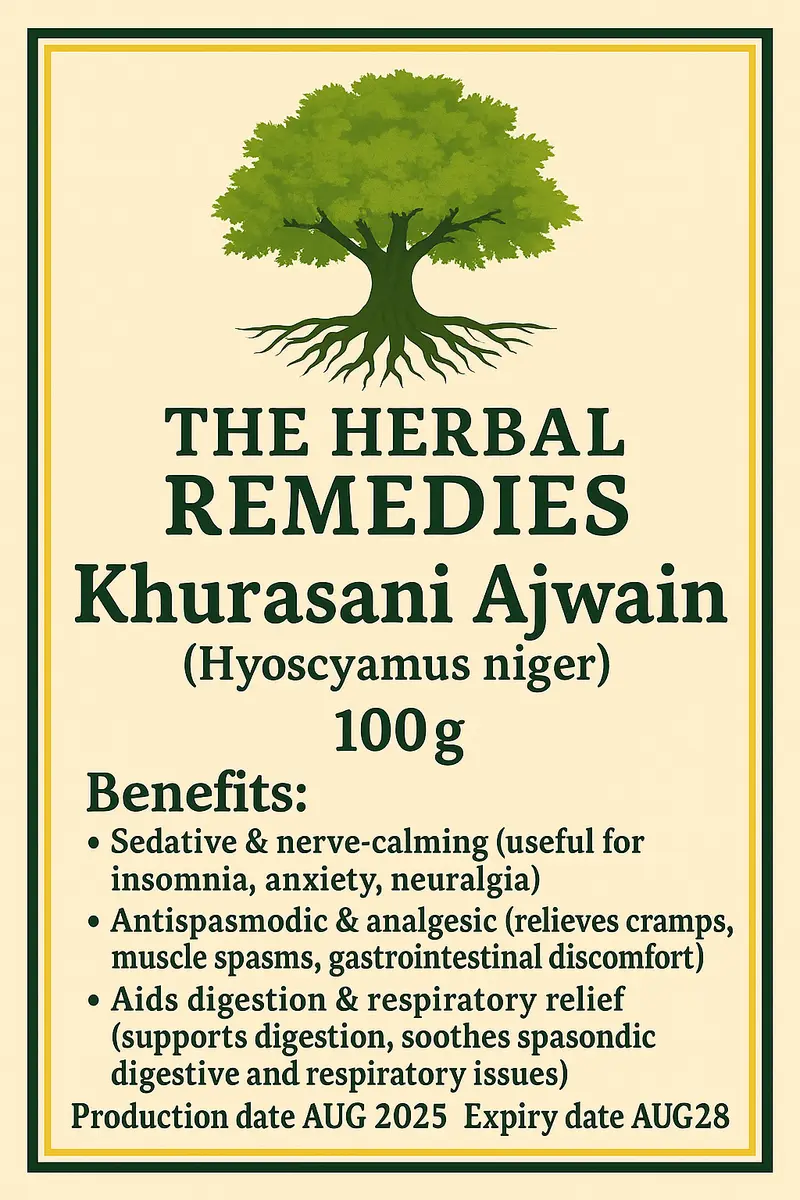 Khurasani Ajwain (scientific name