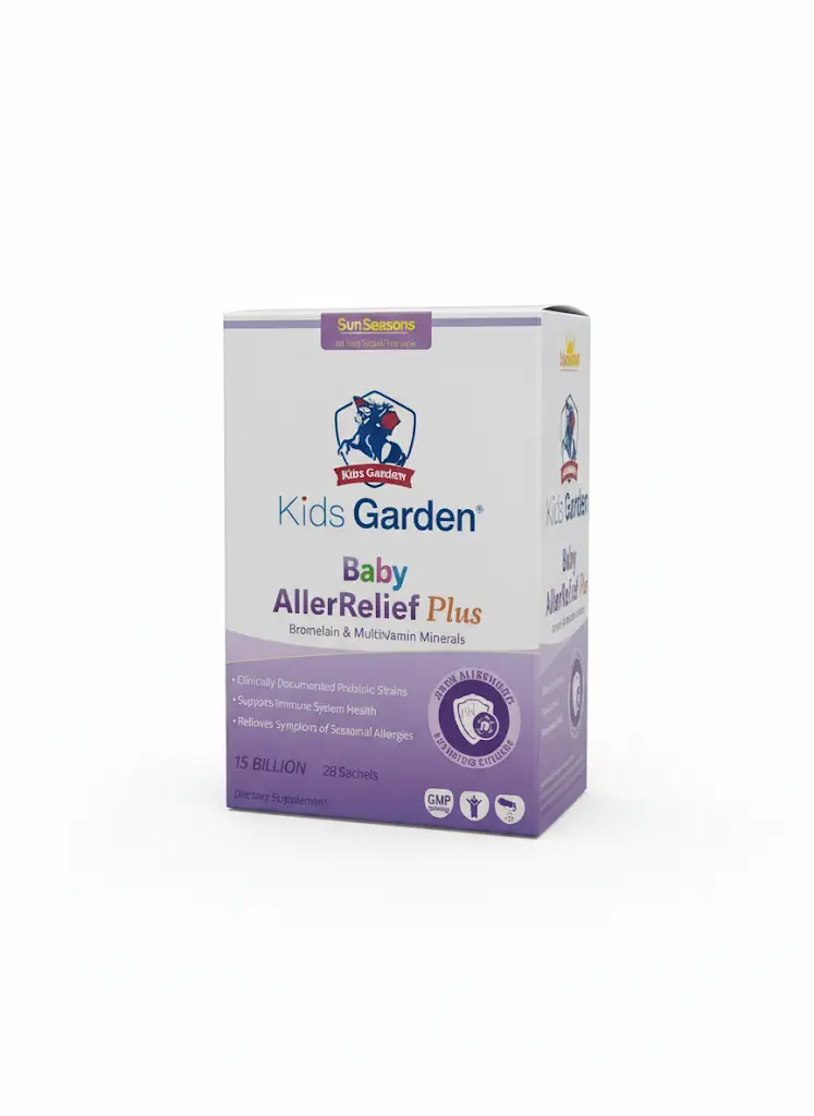 Kids Garden Baby AllerRelief PLUS Probiotic 15 Billion CFU with Zinc - 28 Sachets