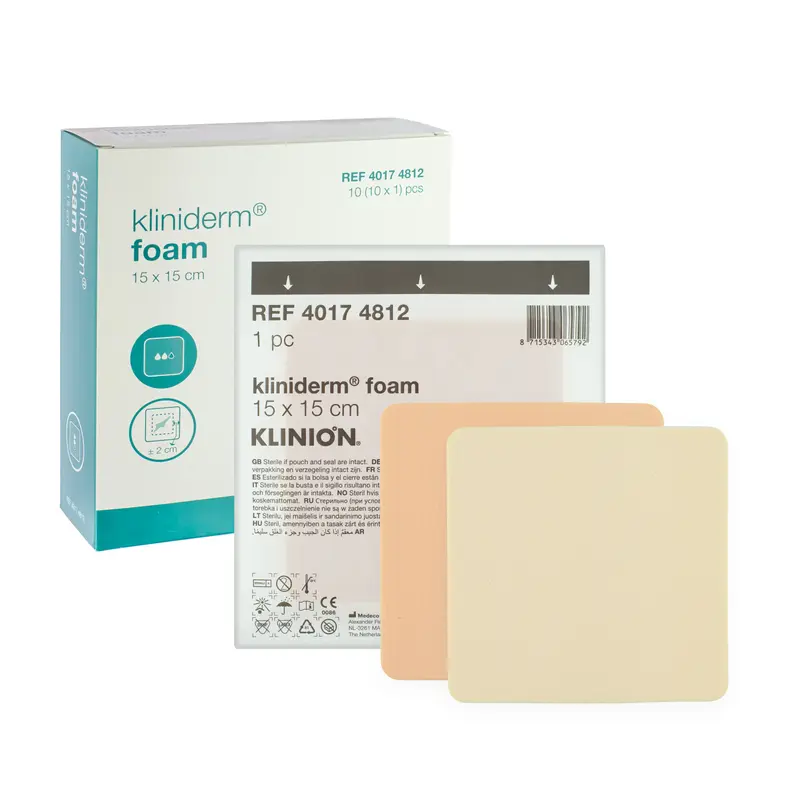 Kliniderm Foam Dressing - Highly Absorbent Non-Adhesive Pad (Multiple Sizes) (x1 or 10)