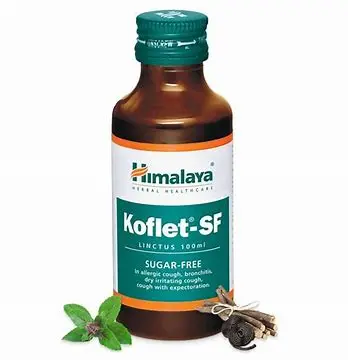 Koflet cough s/f syrup 100ml relieve symptoms of cough and throat irritation.