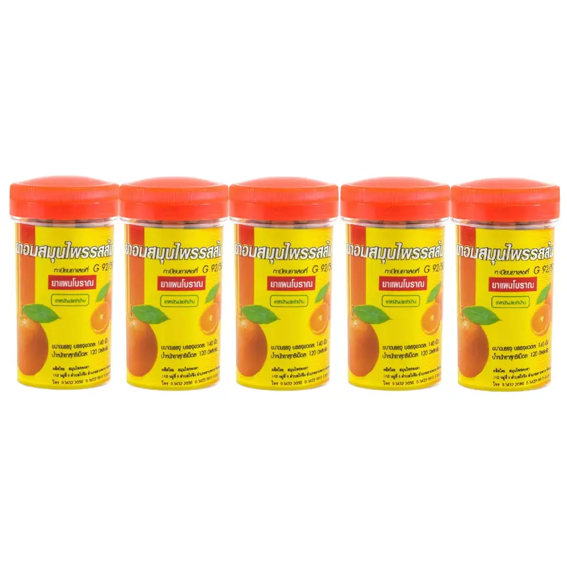 Kongkaherb - Herbal Lozenges, Orange Flavor (Pack of 5)