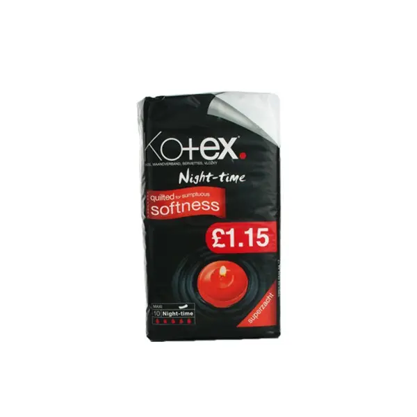 Kotex Maxi Night-Time Pads Nine Pack