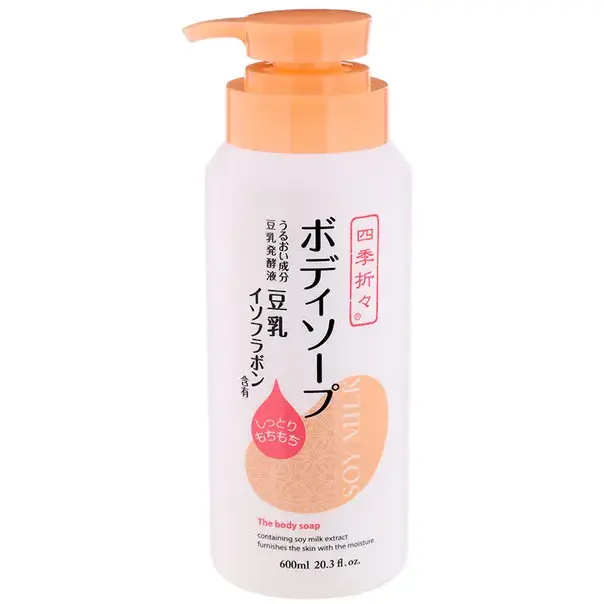 Kumano Yushi - Shiki Oriori Soy Milk Body Soap 600ml.