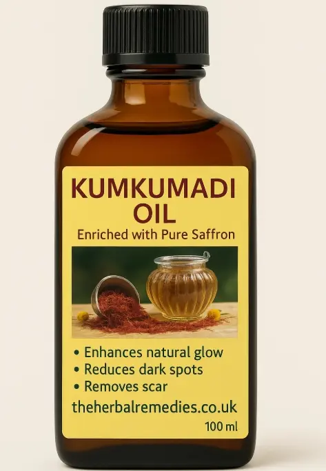 Kumkumadi Oil Gold – Ayurvedic Glow & Skin Rejuvenation glass dropper bottle