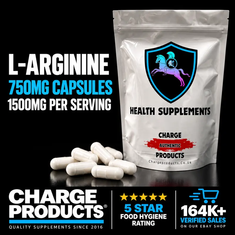 L-Arginine HCl 750mg Vegan Capsules – USP Grade, No Fillers