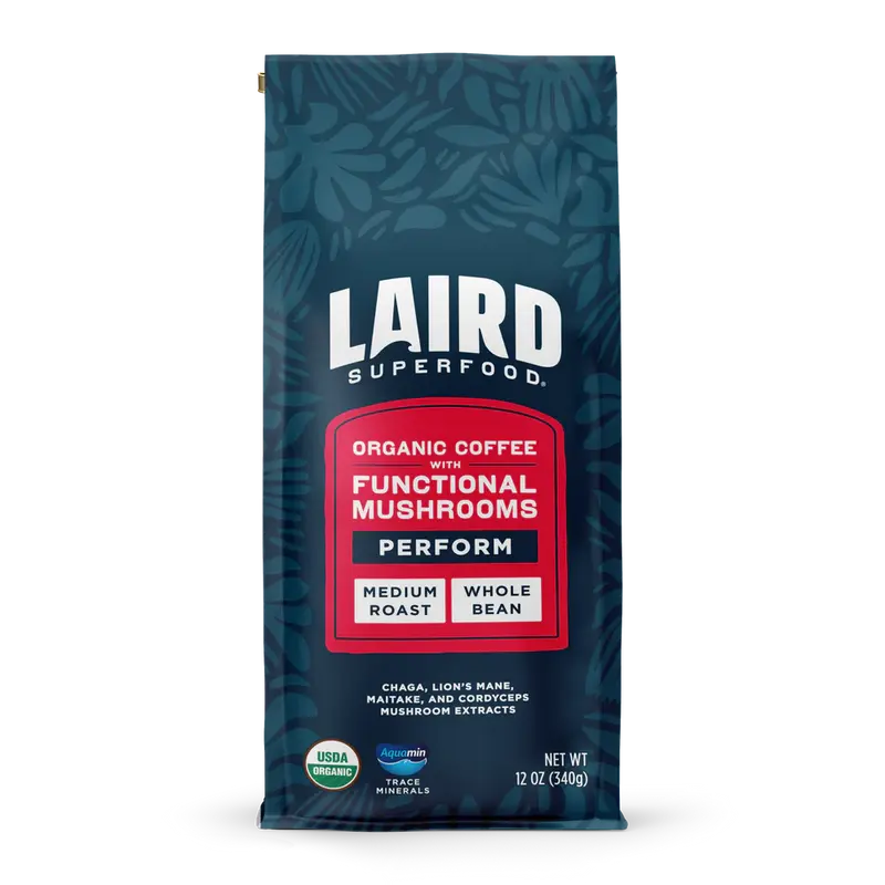 Laird Organic PERFORM Functional Mushroom Coffee - Medium Roast Ground 340g