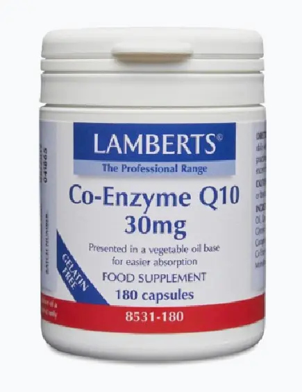 Lamberts Co-Enzyme Q10 30mg 180 Capsules - Food Supplement