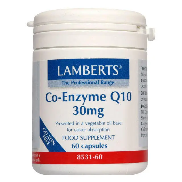 Lamberts Coenzyme Q10 Apzyme 30mg 60 Capsule Capsules