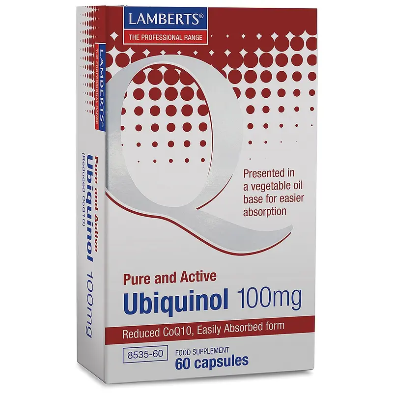 Lamberts Pure and Active Ubiquinol coenzyme Q10 100mg - 60 Capsules