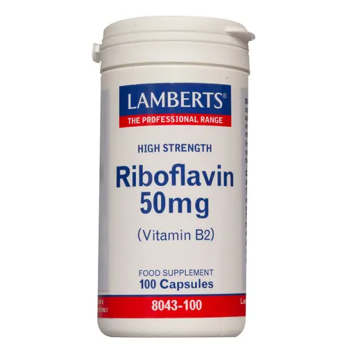Lamberts riboflavin 50mg 100 capsules treat oral inflammation lipitis tongueitis