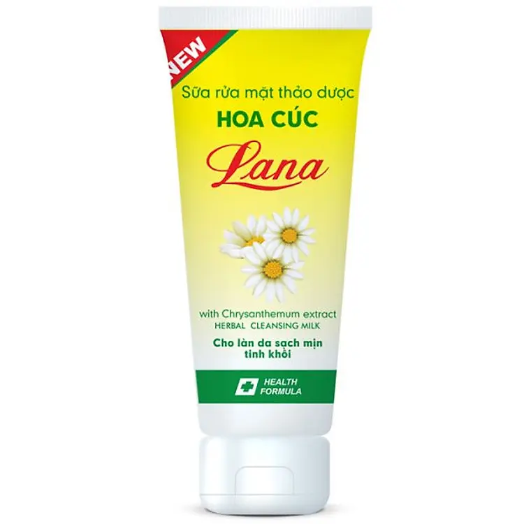 Lana - Herbal Cleansing Milk Sữa Rửa Mặt Thảo Dược Hoa Cúc with Chamomile 80g.
