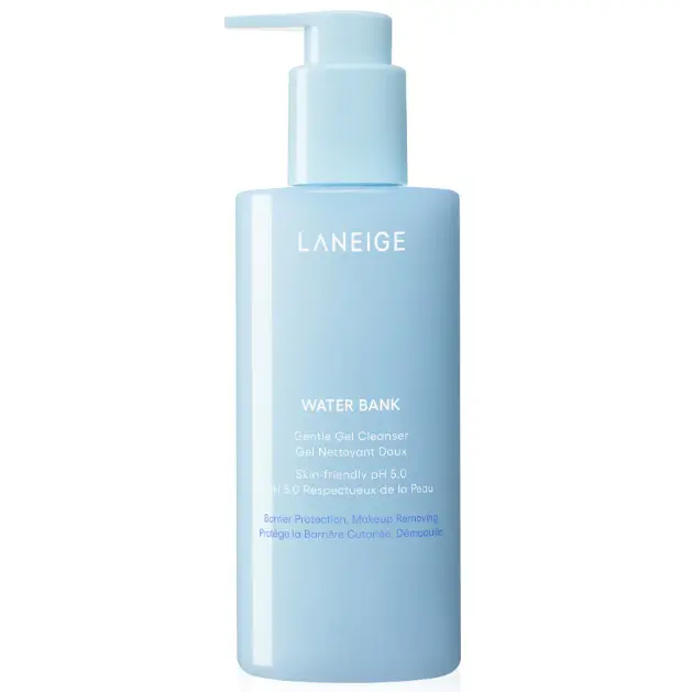 Laneige - Water Bank Gentle Gel Cleanser, Skin Friendly pH 5.0, Barrier Protection, Makeup Removing 250ml.
