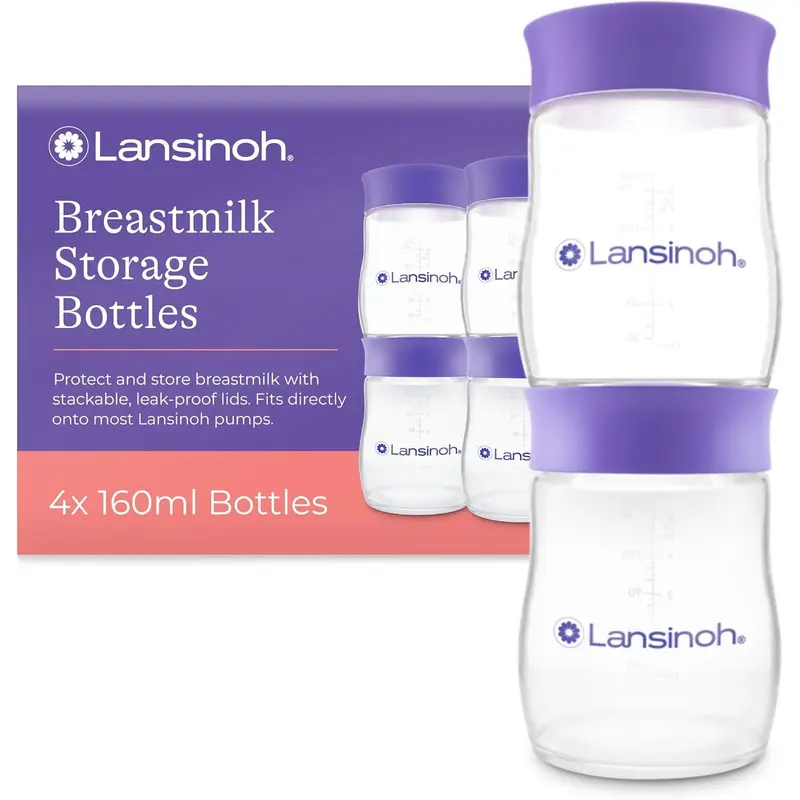 Lansinoh Breastmilk Storage Bottles - 4 x 160 ml