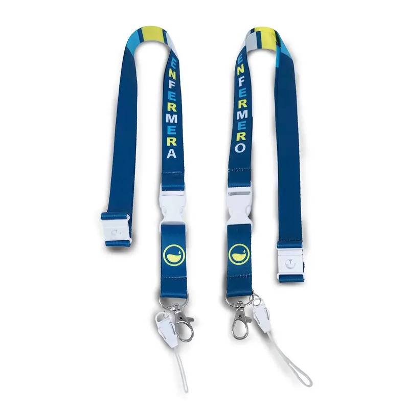 Lanyard with Trident Hook & Carabiner & Safety Clip Nurse Unisex Retro