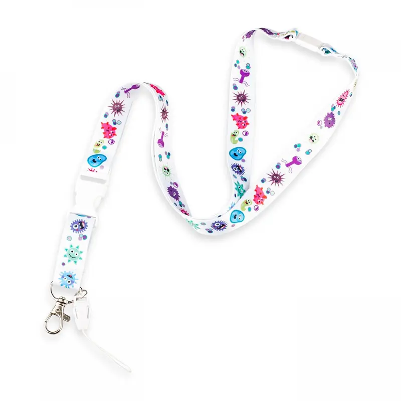 Lanyard with Trident Hook & Carabiner & Safety Clip Virus