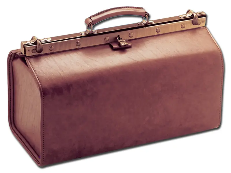 Large Italian Simulated Leather Doctors Medical Bag POLUS SKAY