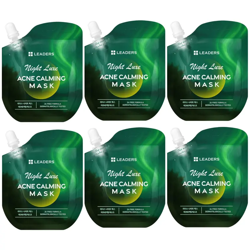 Leaders - Night Luxe Acne Calming Face Mask 21ml. (Pack of 6)