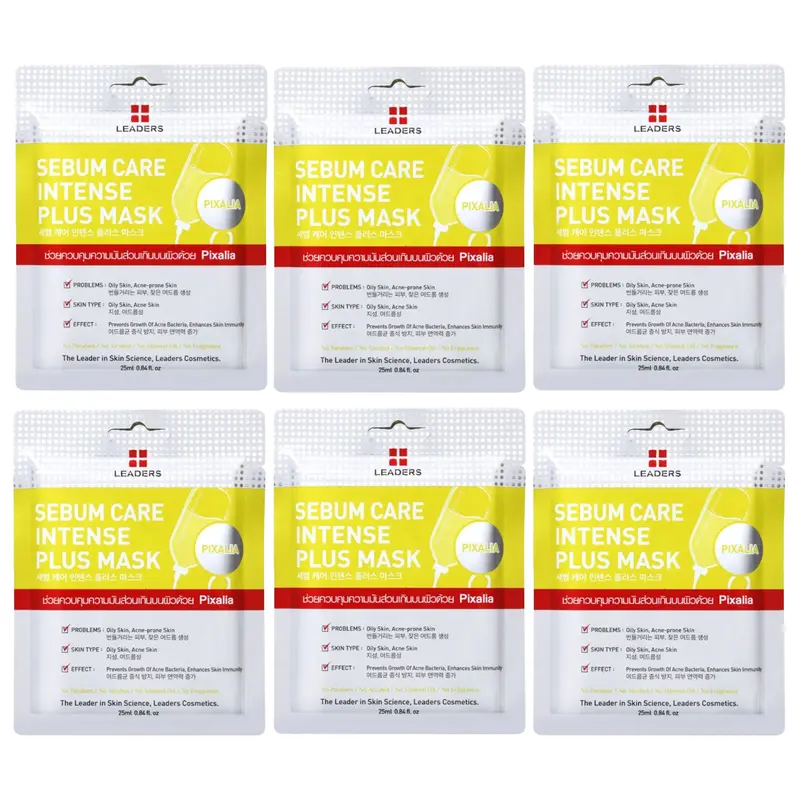 Leaders - Sebum Care Intense Plus Face Mask with Pixalia 25ml. (Pack of 6)