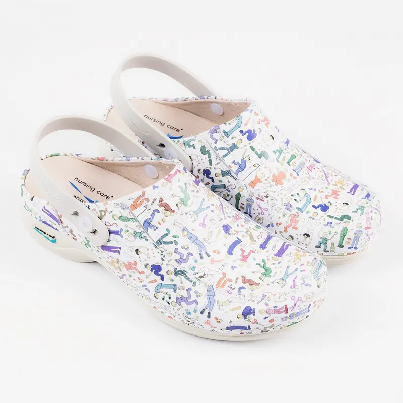 Leather Washable Clogs Wash'Go Multicolor