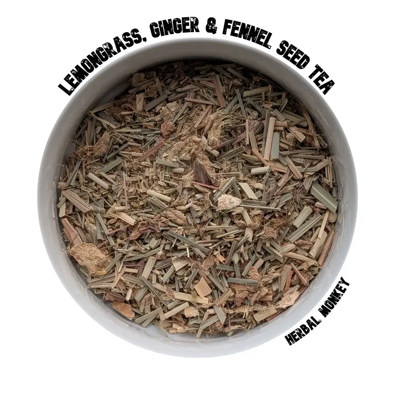 Lemongrass, Ginger & Fennel Seed Herbal Tea Mix | Warming & Refreshing Herbal Blend