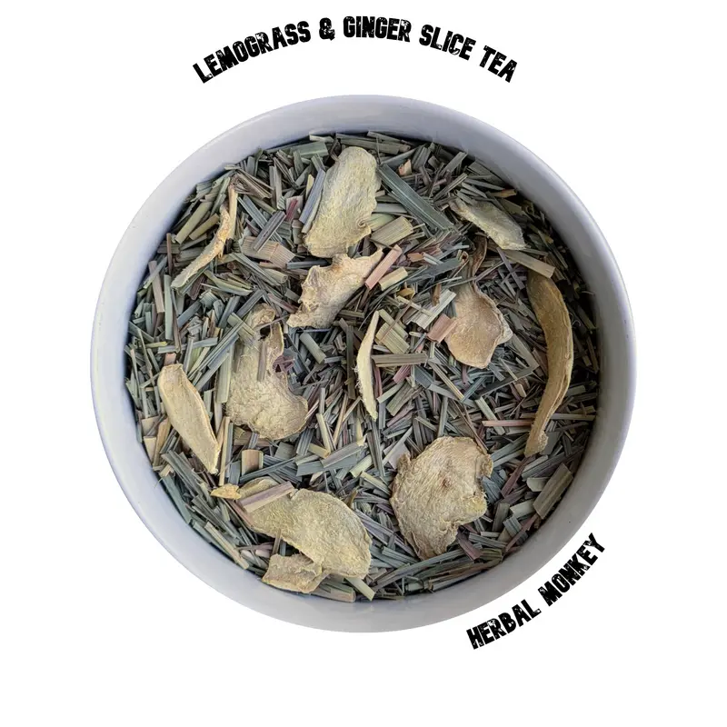 Lemongrass & Ginger Slice Infused Tea | Cymbopogon | Zingiber Officinale