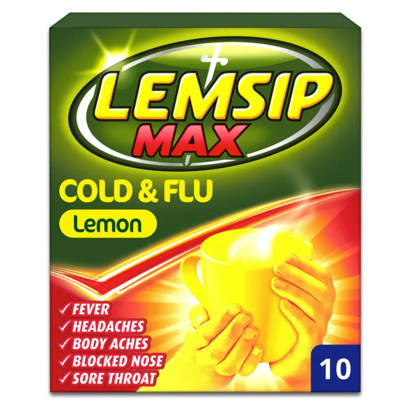 Lemsip Max Cold & Flu Lemon - 10 Sachets