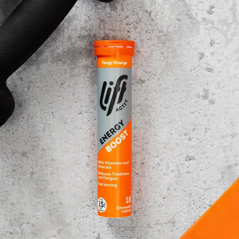 Lift Activ Energy Boosting Tangy Orange Glucose Chewable Tablets (T)