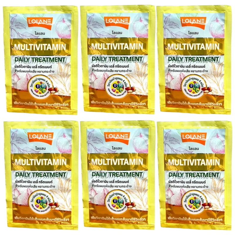 Lolane - Multivitamin Daily Hair Treatment 30ml. (Pack of 6)