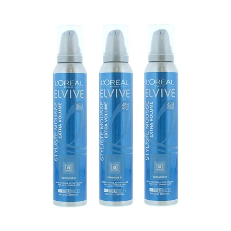 L'Oreal Elvive Styliste Mousse Extra Volume 200ml - Pack of 3