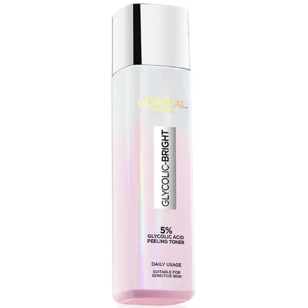 L'Oréal - Glycolic-Bright Glowing Peeling Toner with Glycolic Acid 128ml.