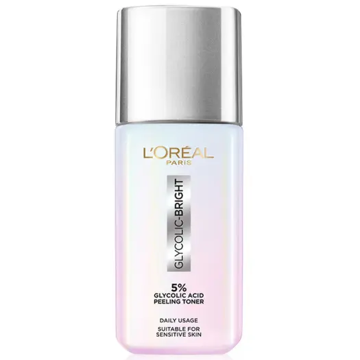 L'Oréal - Glycolic-Bright Glowing Peeling Toner with Glycolic Acid 65ml.