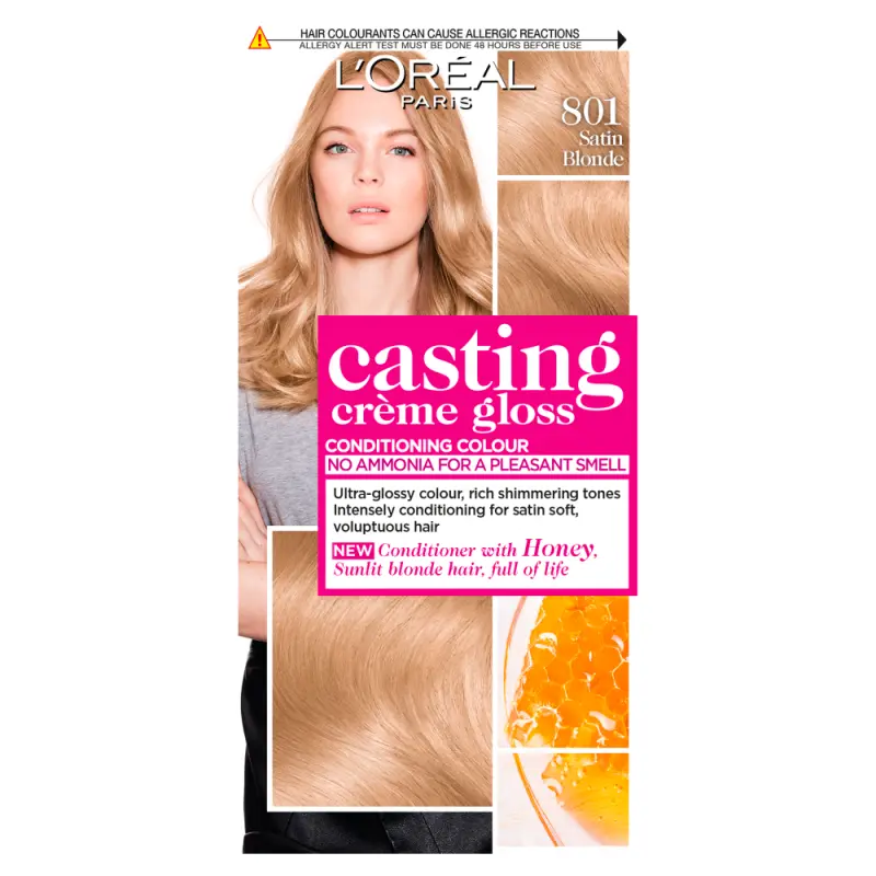 L'Oreal Paris Casting Creme Gloss 801 Satin Blonde Hair Dye