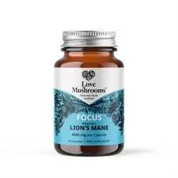 Love Mushrooms Lions Mane Capsules 60 Capsules - 4000mg