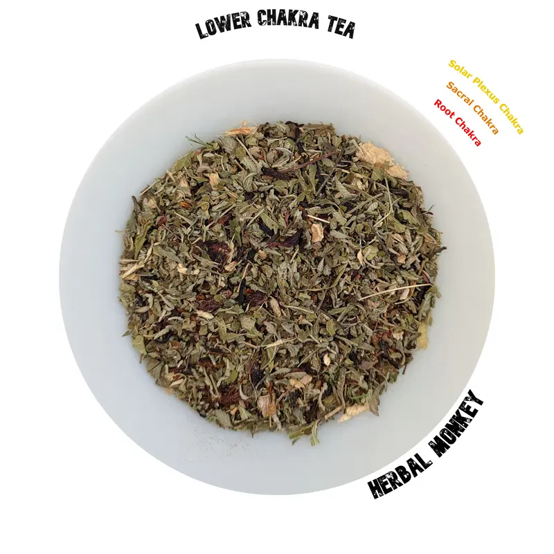 Lower Chakra Herbal Tea | Naturally Blessed Tea Blend | Root, Sacral, Solar Plexus