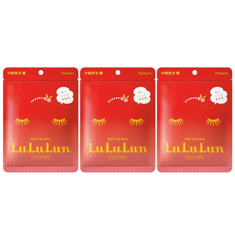 Lululun - Premium Okinawa Acerola Face Mask (Pack of 3 x 7 sheets)