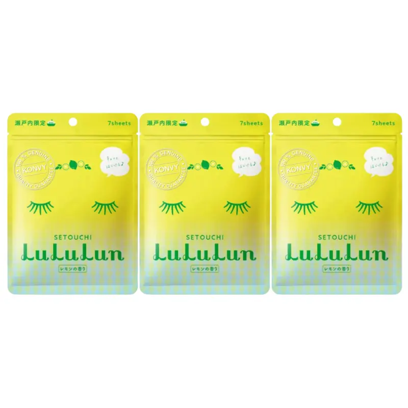 Lululun - Premium Setouchi Lemon Face Mask (Pack of 3 x 7 sheets)