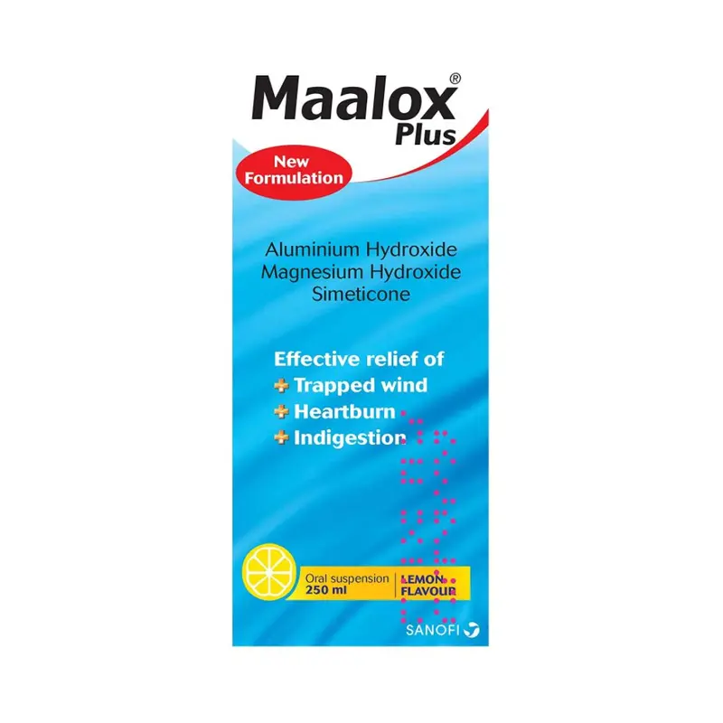 Maalox Plus Oral Suspension Lemon 250ml