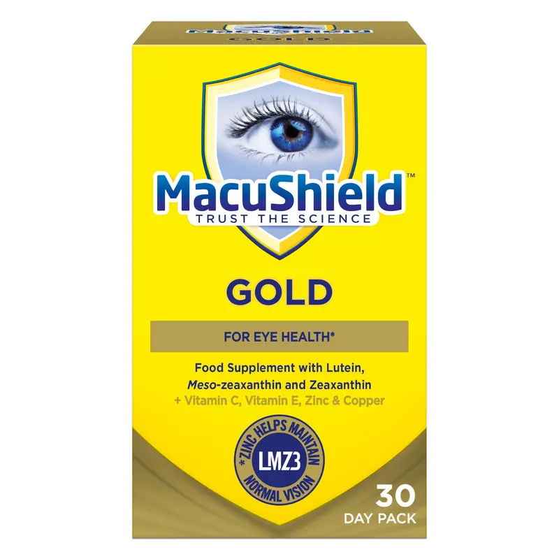 macushield GOLD for eye health 30 day pack 90 capsules