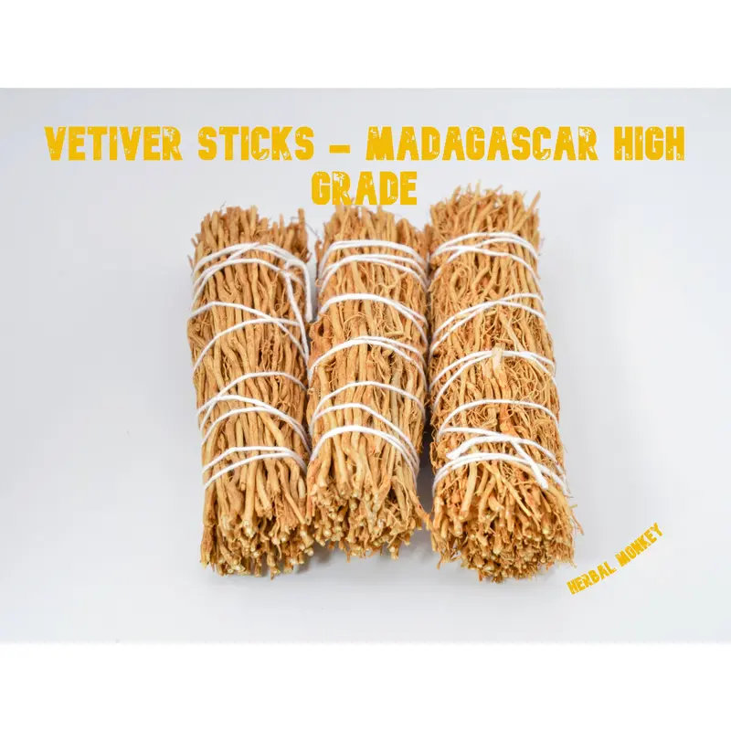 Madagascar High Grade Vetiver Smudge Sticks | Infused with loving energy within a Crystal Grid