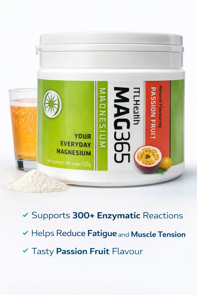 MAG365 Magnesium – Passion Fruit Flavour Powder 150g