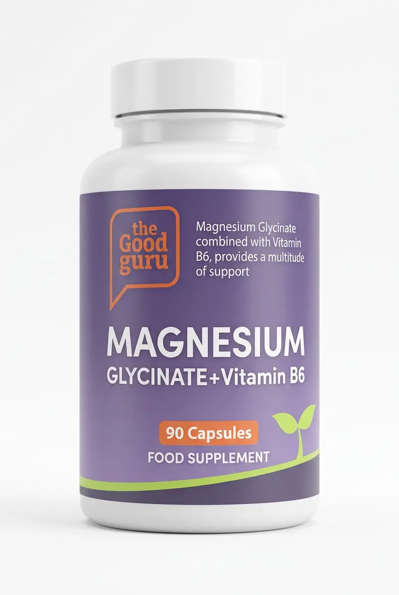 Magnesium Glycinate 500mg + Vitamin B6 60 Capsules vegan