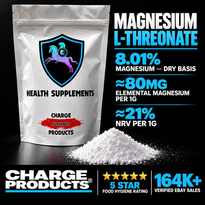 Magnesium L-Threonate Powder UK | Specialist Amino Acid Magnesium Chelate | Charge Products